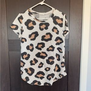 Leopard print boutique top